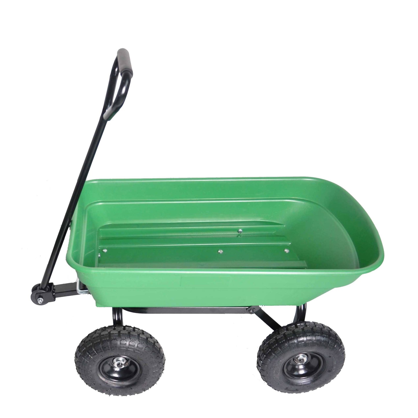 Folding Garden Dump Cart with Steel Frame and 10-Inch Tires