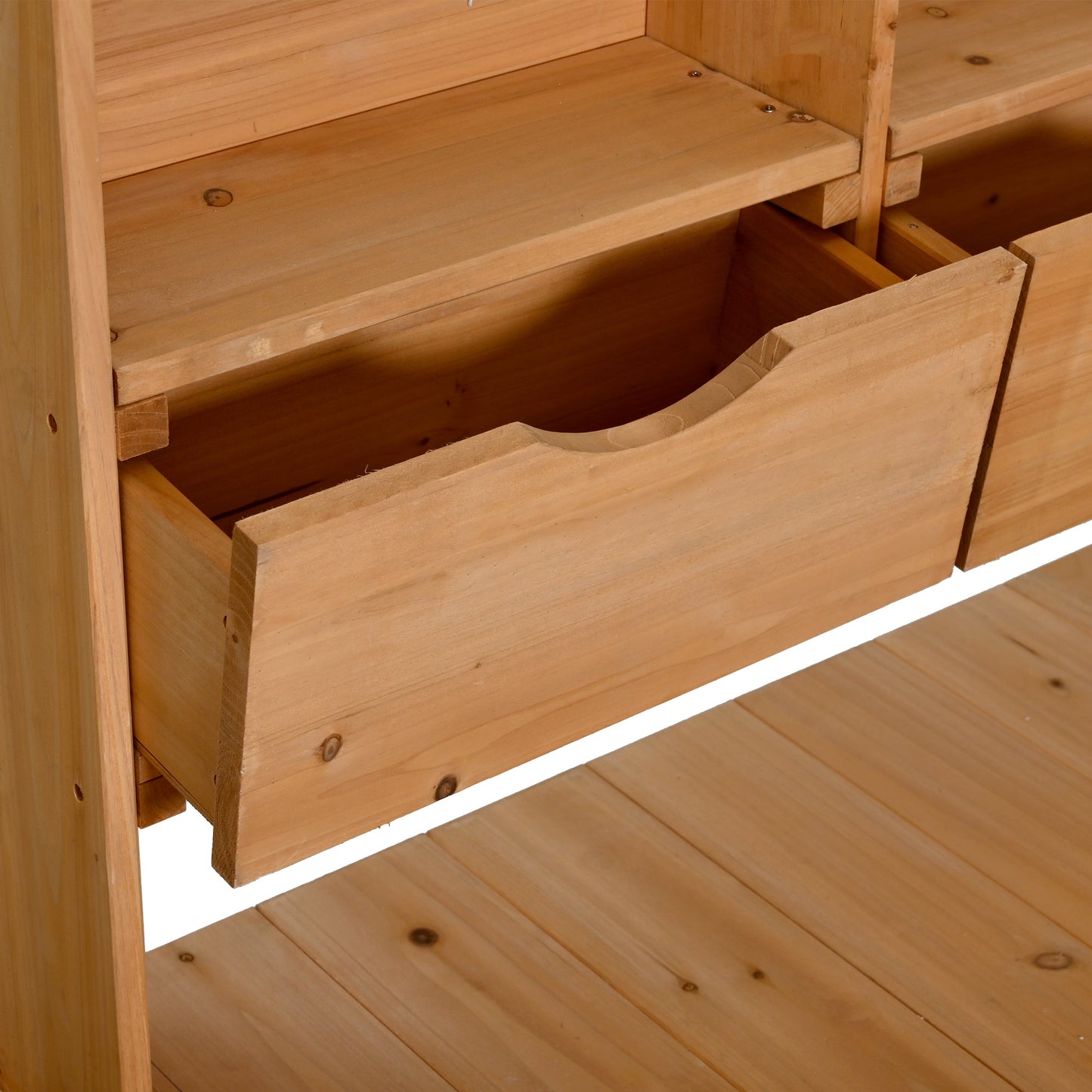 Farmhouse Patio Potting Bench, 44.6''x19.5'' Large Freestanding Garden