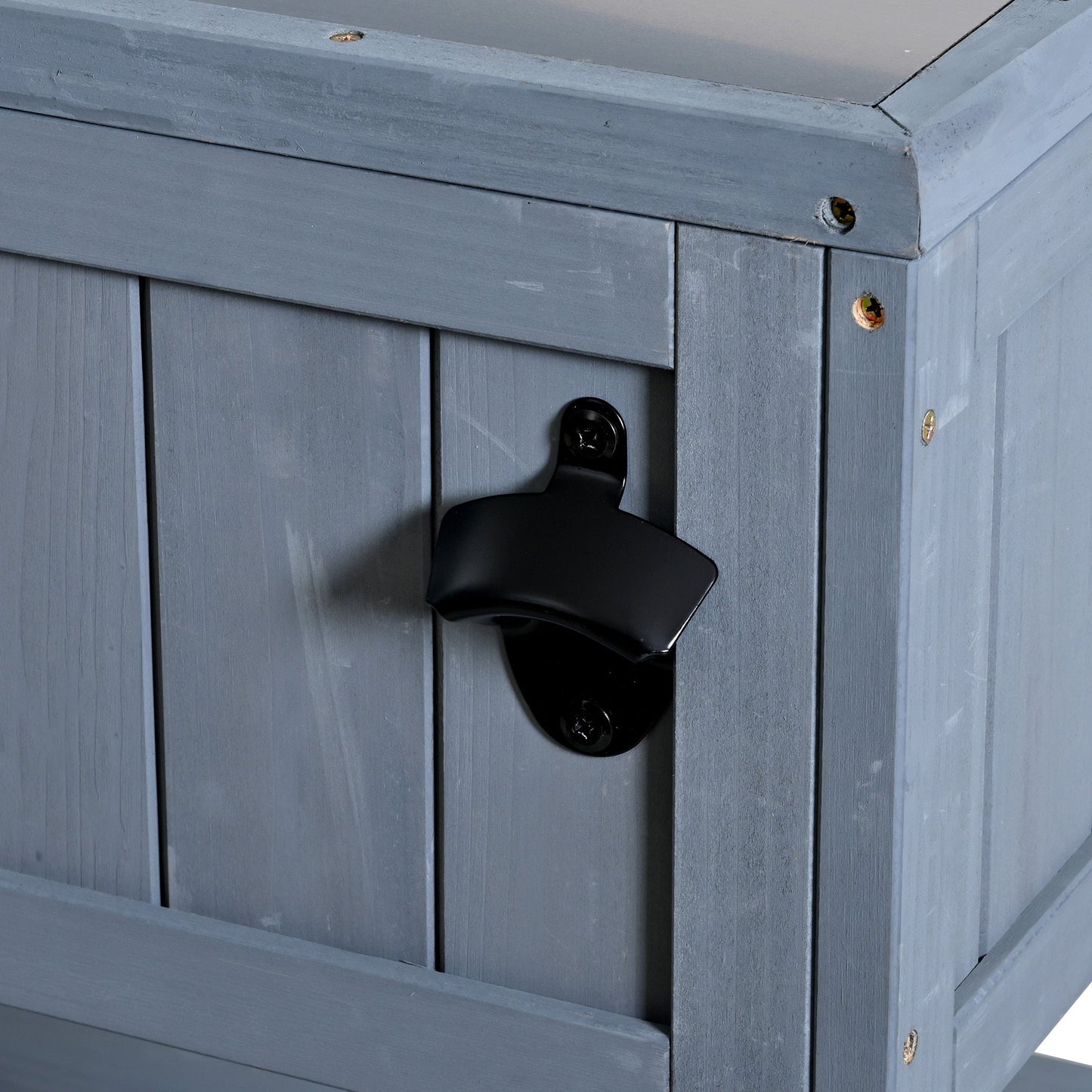 41.7'' Large Patio Rolling Kitchen Island with Sink & Storage