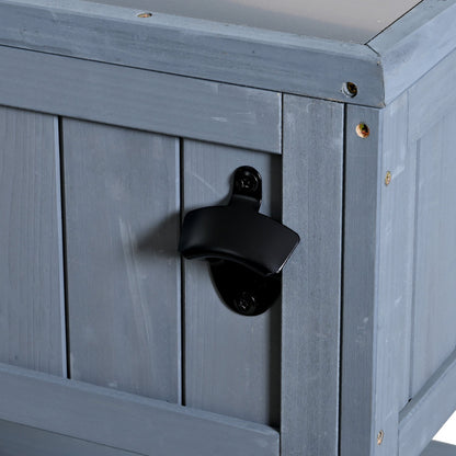 41.7'' Large Patio Rolling Kitchen Island with Sink & Storage