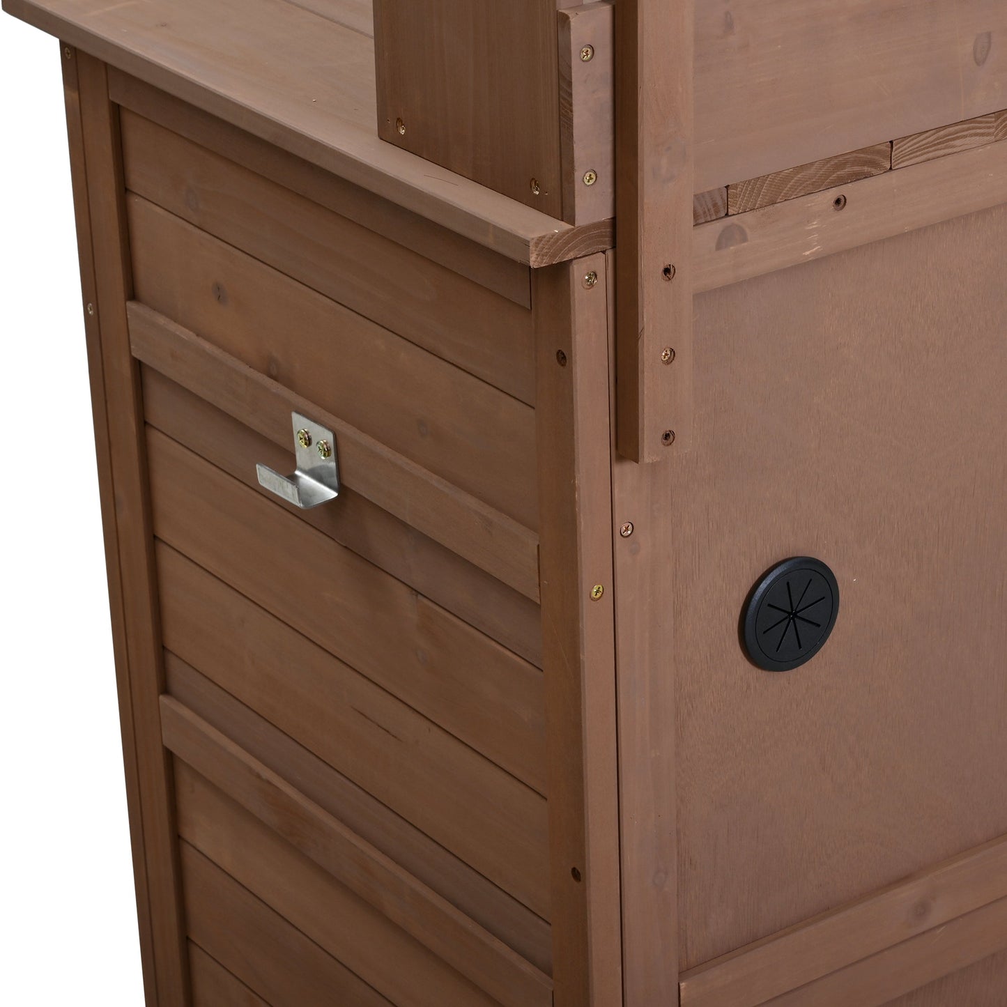 65''H Large Garden Potting Bench with Lockable Wheels and Storage