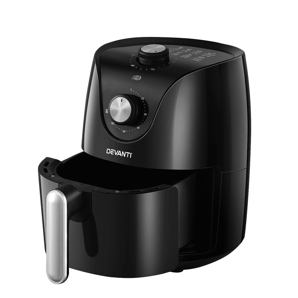 Devanti Air Fryer 2.5L Knob Fryer