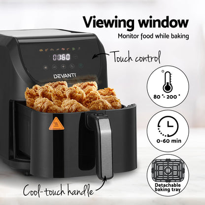 Devanti Air Fryer 5L W/ LCD Touch 1500W (NZ)