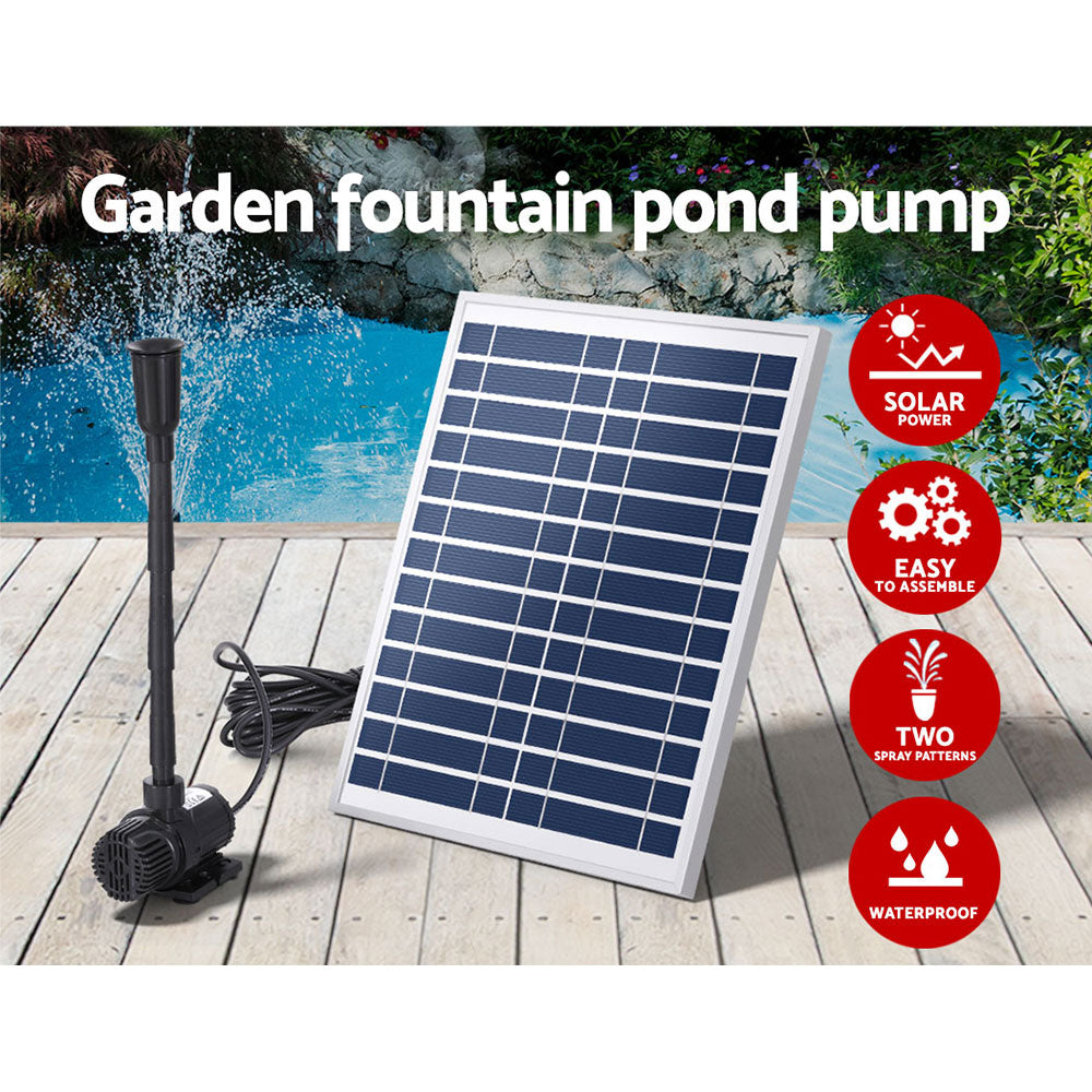 Gardeon Solar Pond Pump Submersible Water Fountain Kit 9.8FT