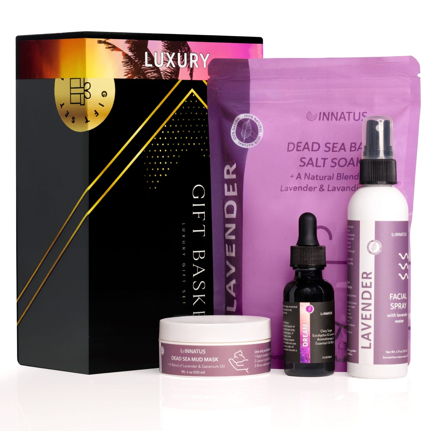 Luxury Dead Sea Spa Gift Set with Bath Salt & Mud Mask