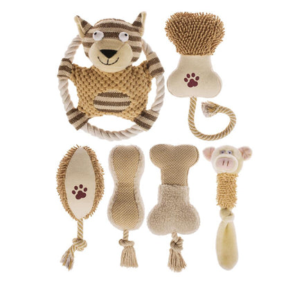 Fast Shipping 6-Pack Adorable Dog Plush Toys Set