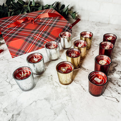 Advent Candle Set - 12 Scented Soy Wax Candles