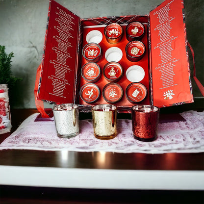 Advent Candle Set - 12 Scented Soy Wax Candles