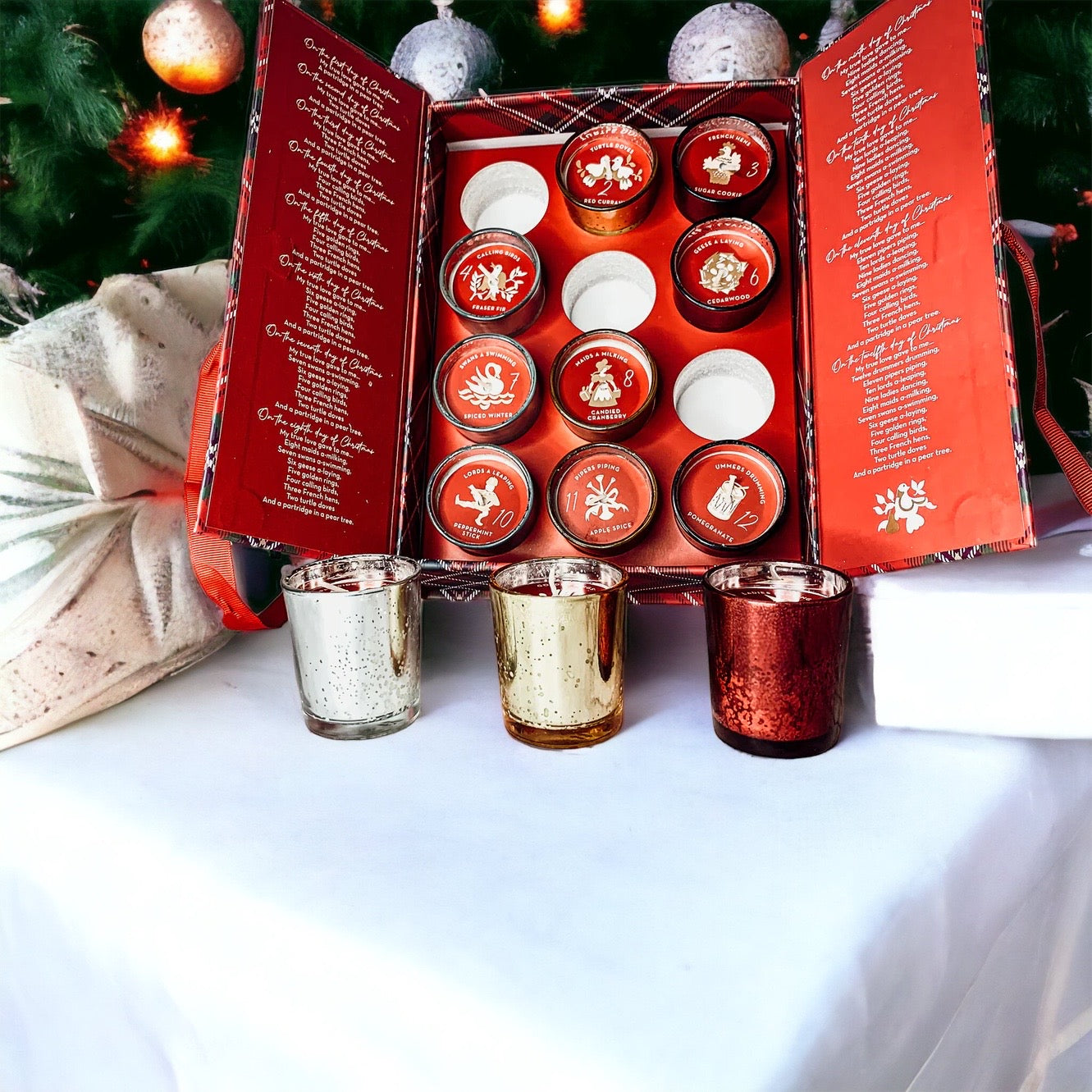 Advent Candle Set - 12 Scented Soy Wax Candles