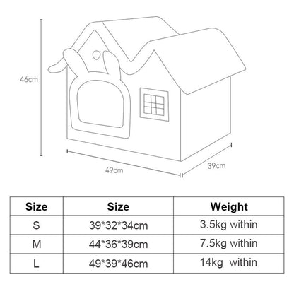 Removable Roof Plush Pet House for Cozy Comfort