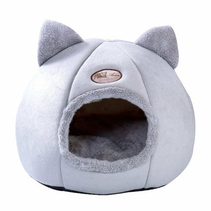 Cozy 2-In-1 Pet House Bed with Cute Ears