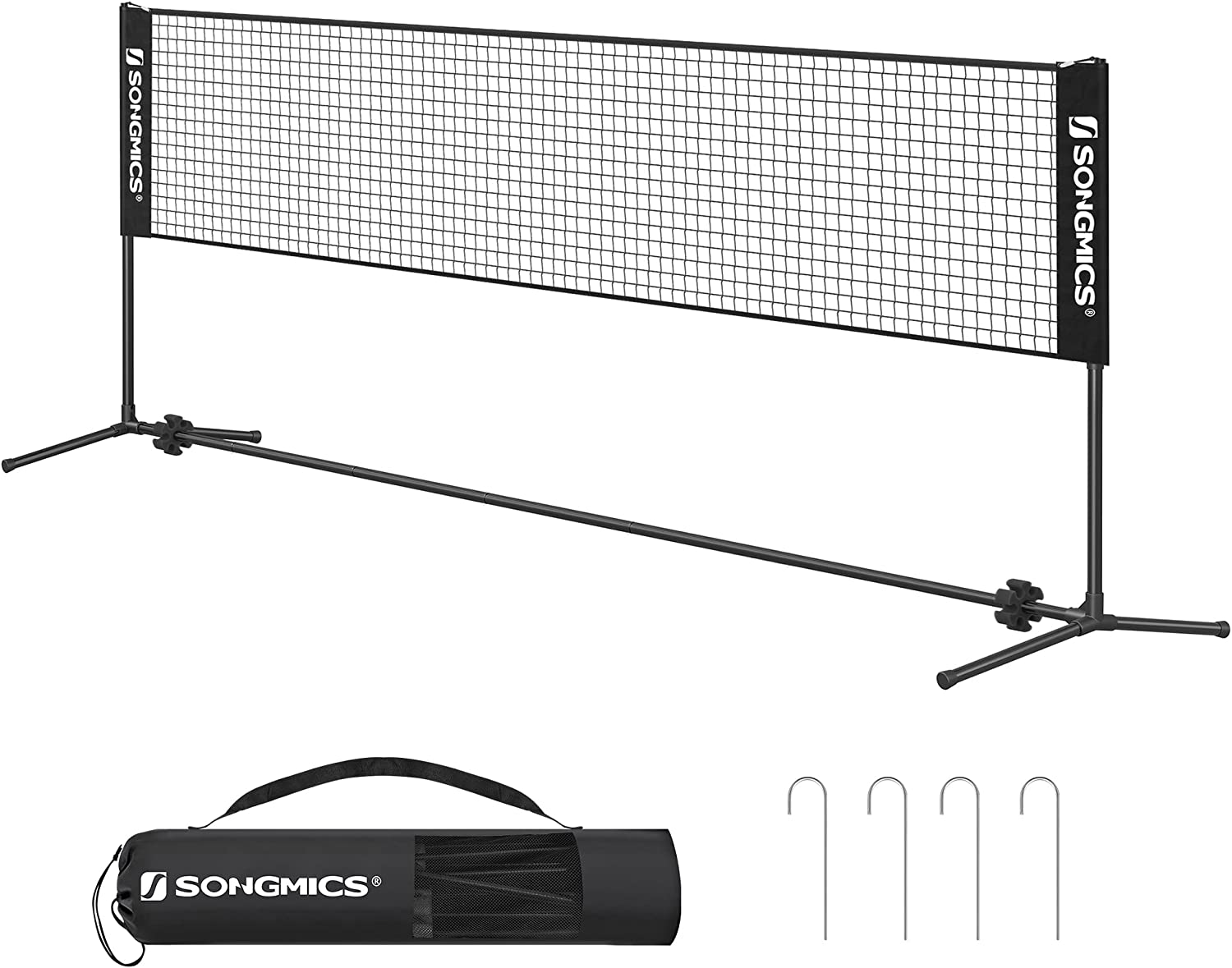 SONGMICS 3 Metre Portable Tennis Badminton Net Black