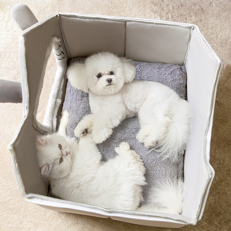 Removable Roof Plush Pet House for Cozy Comfort