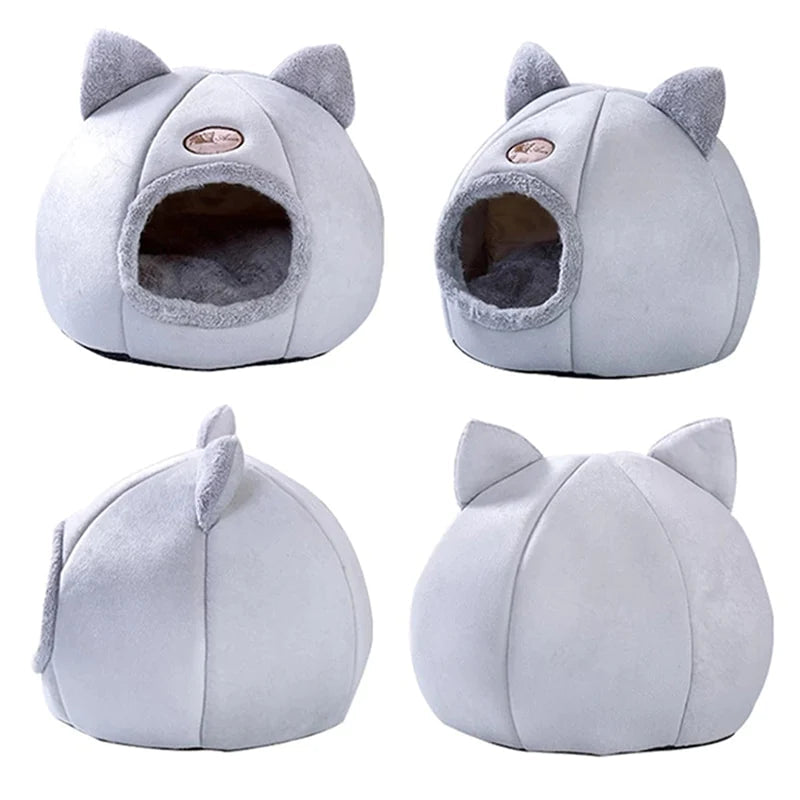 Cozy 2-In-1 Pet House Bed with Cute Ears