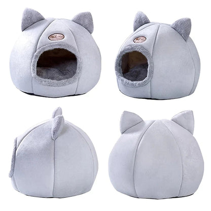 Cozy 2-In-1 Pet House Bed with Cute Ears