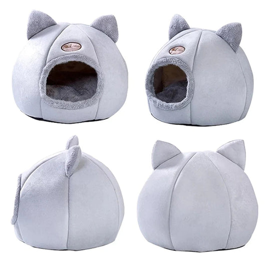 Cozy 2-In-1 Pet House Bed with Cute Ears