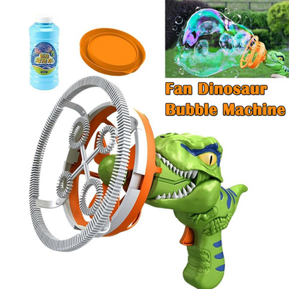 Green gift Bubble Gun Automatic Bazooka Soap Water Bubble Machine Toy Electric Fan kid