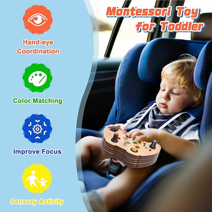 Toddler Busy Board Intelligence Learning Toys Sensory Montessori Board Kids Toy