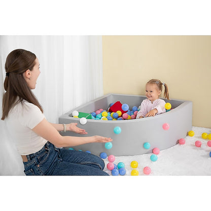 Corner Ball Pit Playpen Enclosure Grey