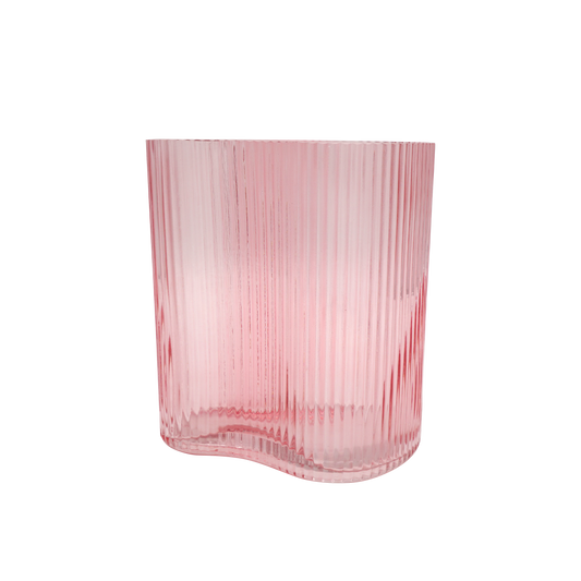 Suzhou Curved Vase Small Pink