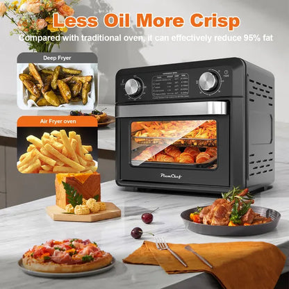 11QT Compact Air Fryer Toaster Oven - 1000W Convection Oven