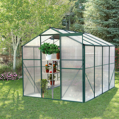 Polycarbonate Greenhouse 6x8 Ft Heavy Duty Walk-in Plant Garden