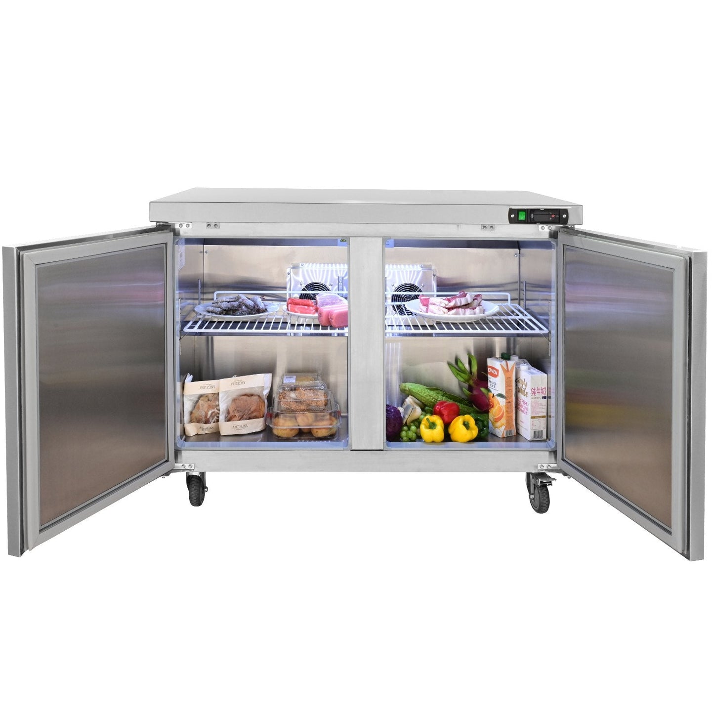 Commercial Refrigerator, 48' Worktop Undercounter Refrigerator, 12.85 cu ft