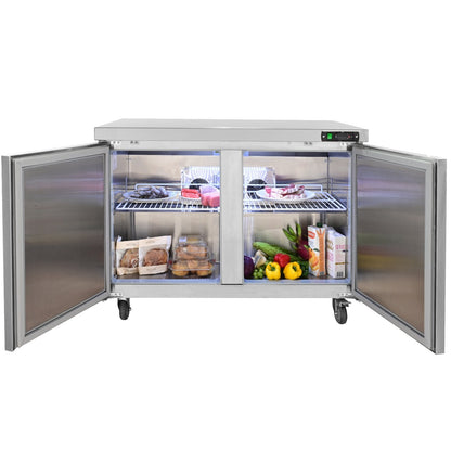 Commercial Refrigerator, 48' Worktop Undercounter Refrigerator, 12.85 cu ft