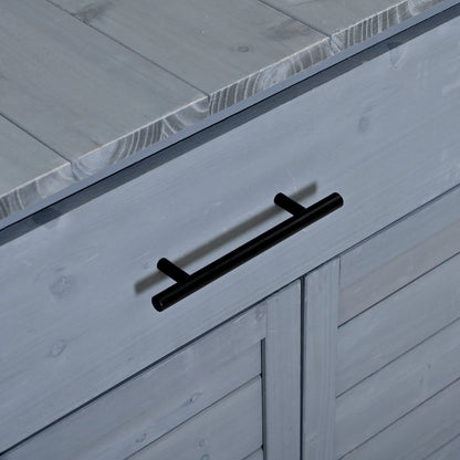65''H Large Garden Potting Bench with Lockable Wheels and Storage
