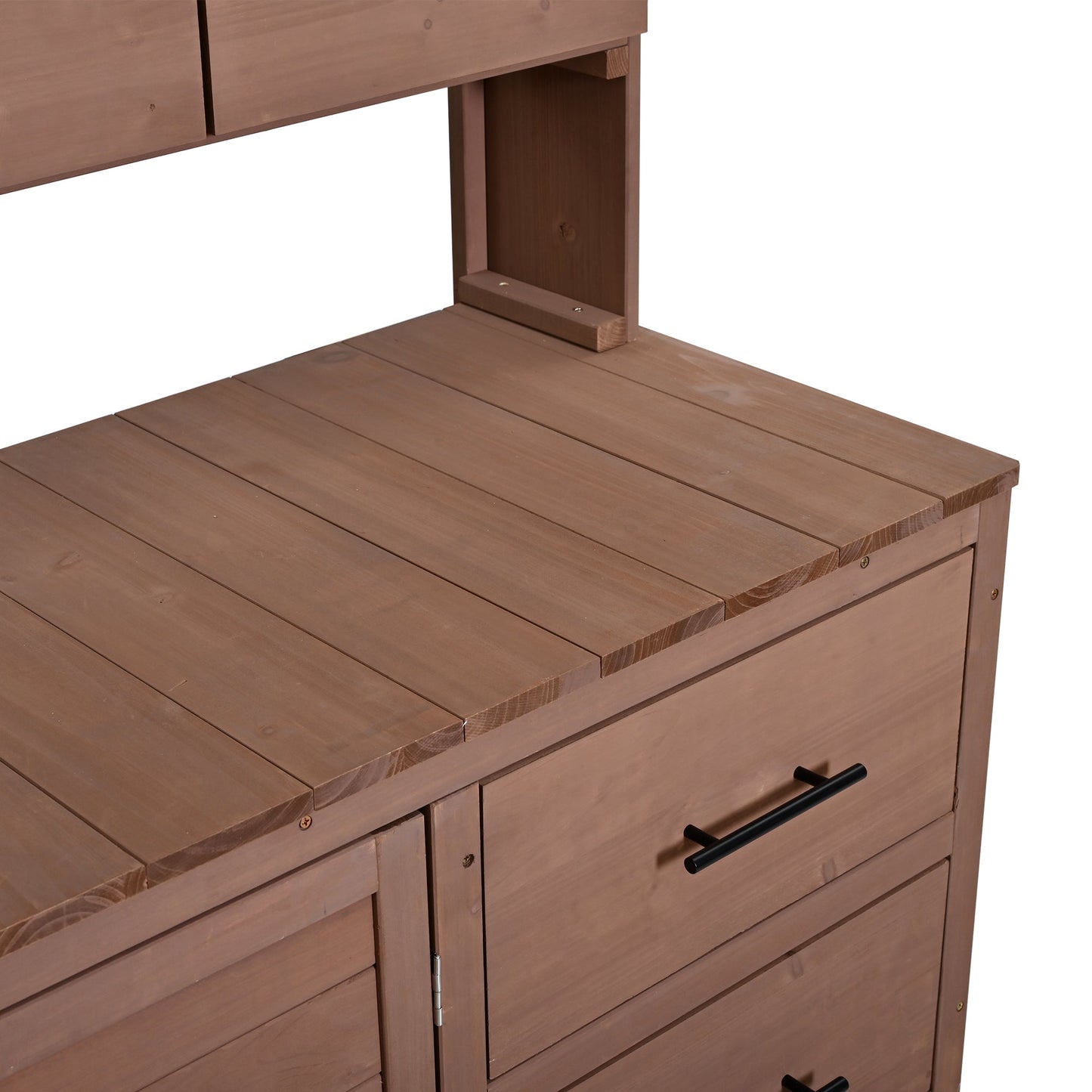 Farmhouse Patio Potting Bench, 44.6''x19.5'' Large Freestanding Garden