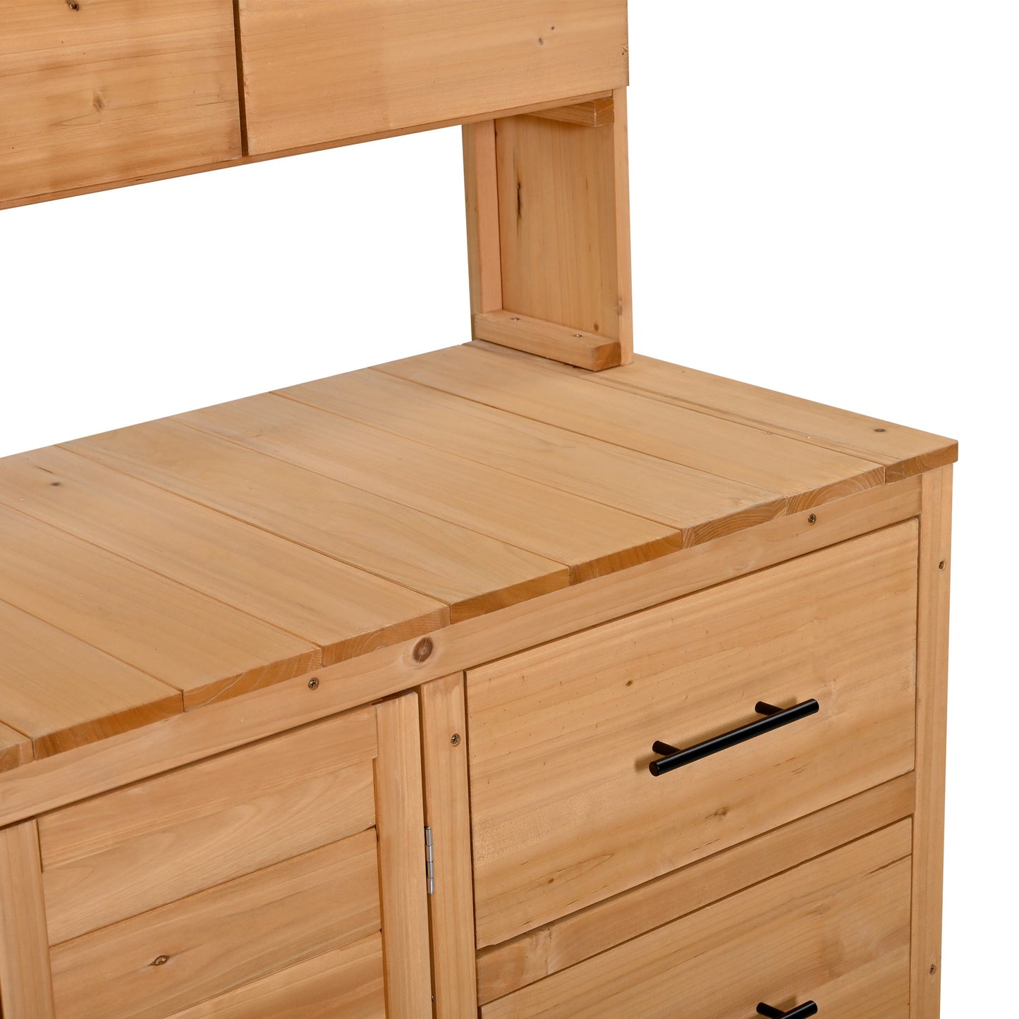 Farmhouse Patio Potting Bench, 44.6''x19.5'' Large Freestanding Garden