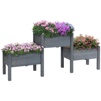 3 Tier Raised Garden Bed Freestanding Planter Box for Vegetables