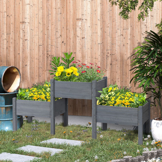 3 Tier Raised Garden Bed Freestanding Planter Box for Vegetables