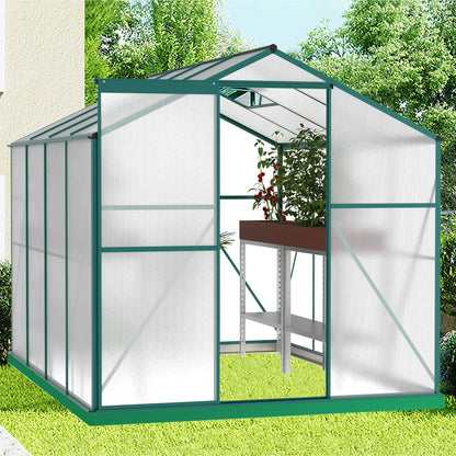 Polycarbonate Greenhouse 6x8 Ft Heavy Duty Walk-in Plant Garden
