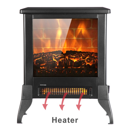 14 inch 1400W Freestanding Fireplace with Temperature Control
