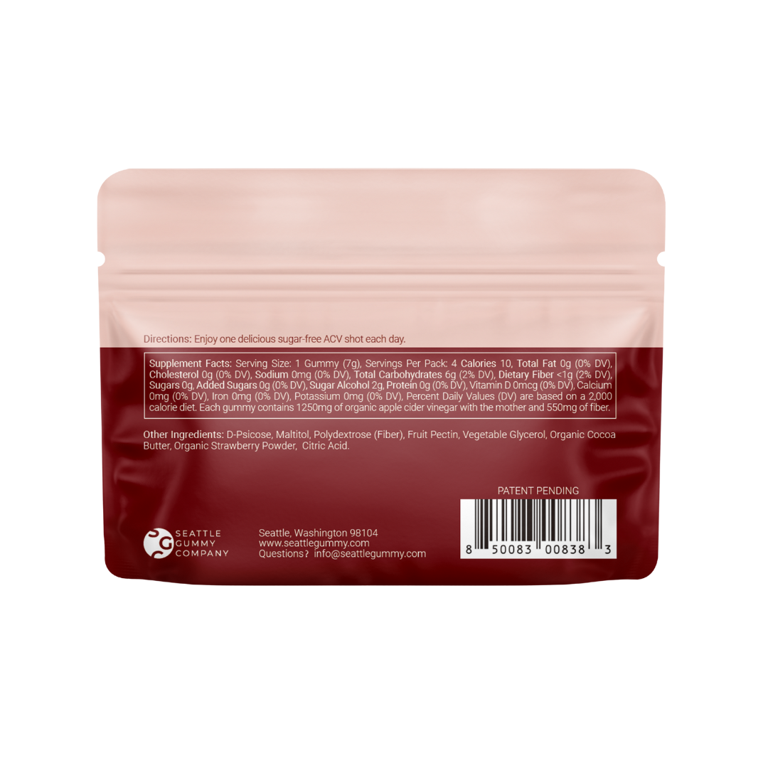 Apple Cider Vinegar Shots | 12-Pack Sugar-Free Gummies