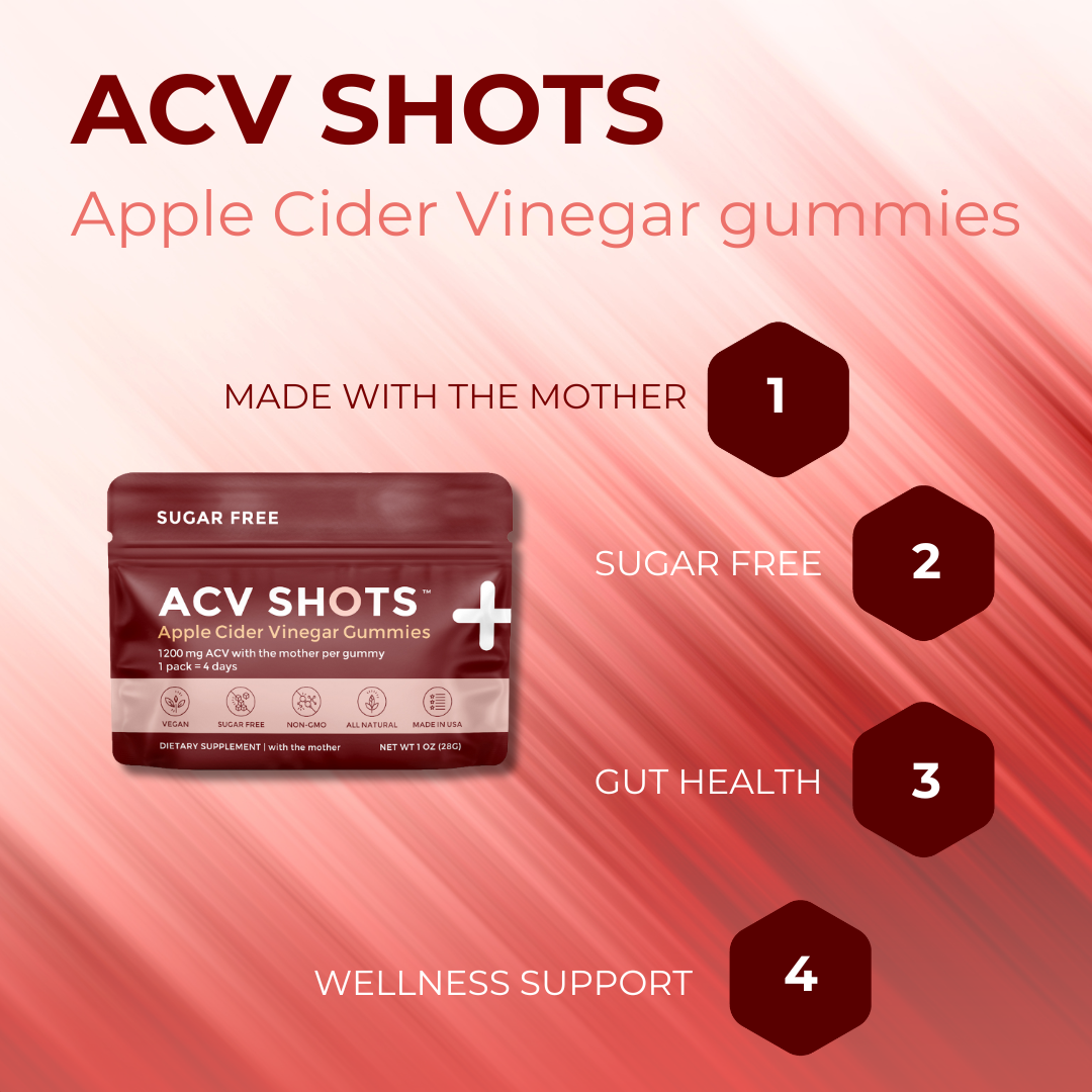 Apple Cider Vinegar Shots | 12-Pack Sugar-Free Gummies