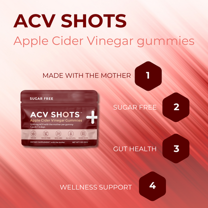 Apple Cider Vinegar Shots | 12-Pack Sugar-Free Gummies