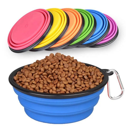 Collapsible Silicone Travel Pet Bowl – Portable & Space-Saving