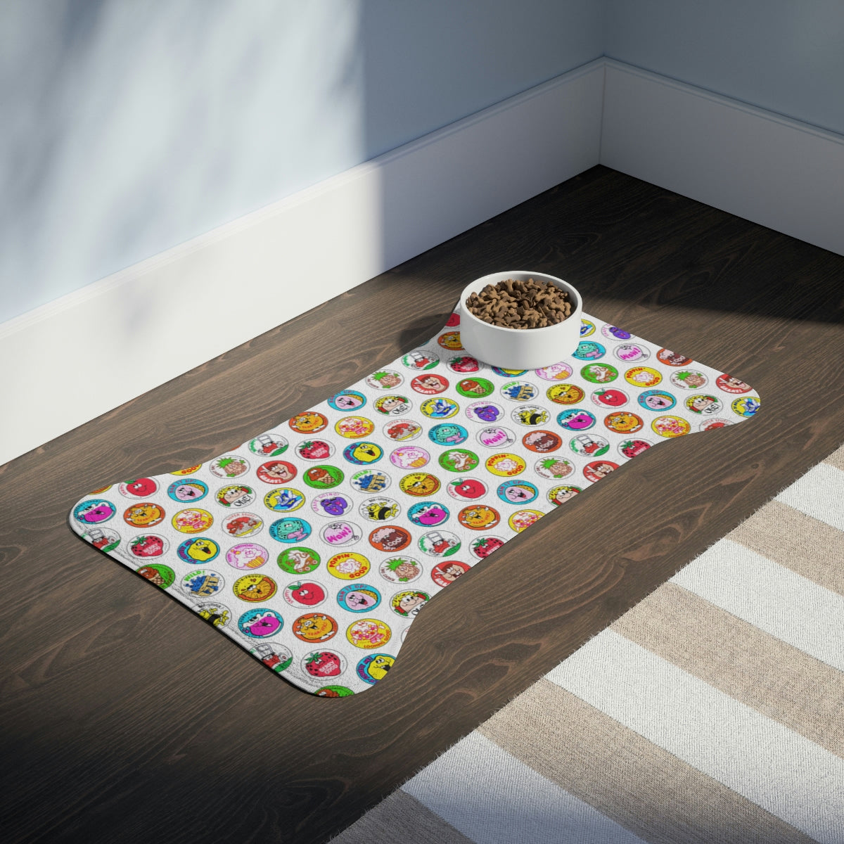 Personalized Pet Feeding Mats with Non-Slip Foam Core