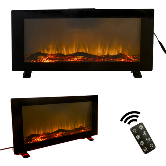 42 Inch 10 Colors Backlight Wall-Mounted Electronic Fireplace