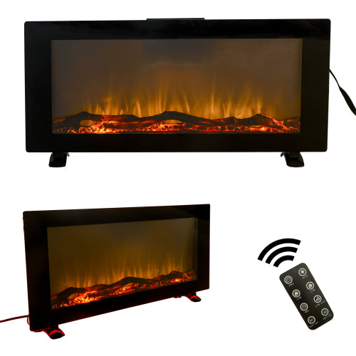 42 Inch Wall-Mounted Electronic Fireplace with 10 Color Flames