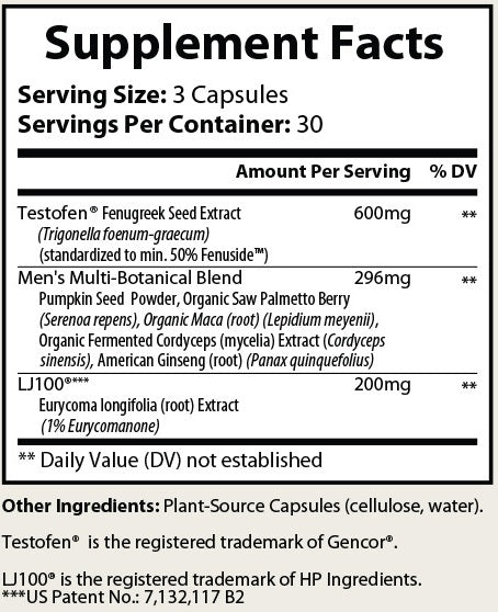 Pure Testosterone Natural Testosterone Booster for Men