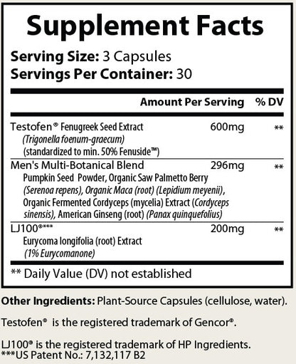Pure Testosterone Natural Testosterone Booster for Men