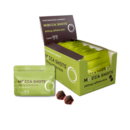 Mocca Shots Energy Gummies with Caffeine – Coconut Pineapple 12-Pack