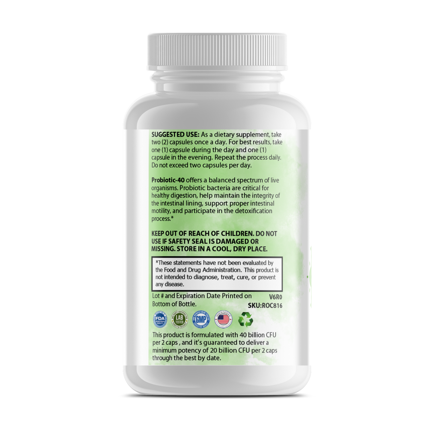 Pure Probiotics 40 Billion CFU with MAKTrek® Technology