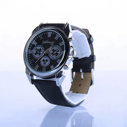 Fancy Men's Gift Set with Watch, Belt, and Wallet