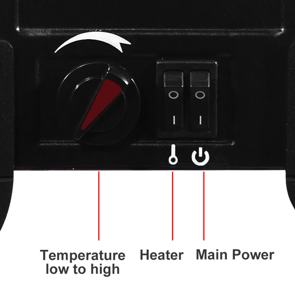 14 inch 1400W Freestanding Fireplace with Temperature Control