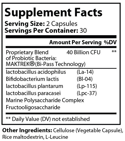 Pure Probiotics 40 Billion CFU with MAKTrek® Technology