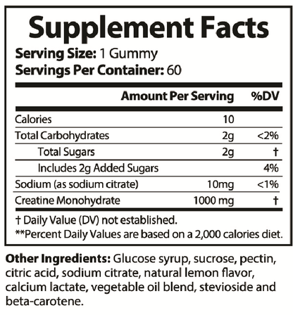 Pure Creatine Gummies – Convenient Muscle & Focus Fuel